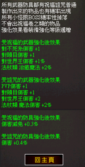 所有怪物都會隨機掉落祝福詛咒裝備.png